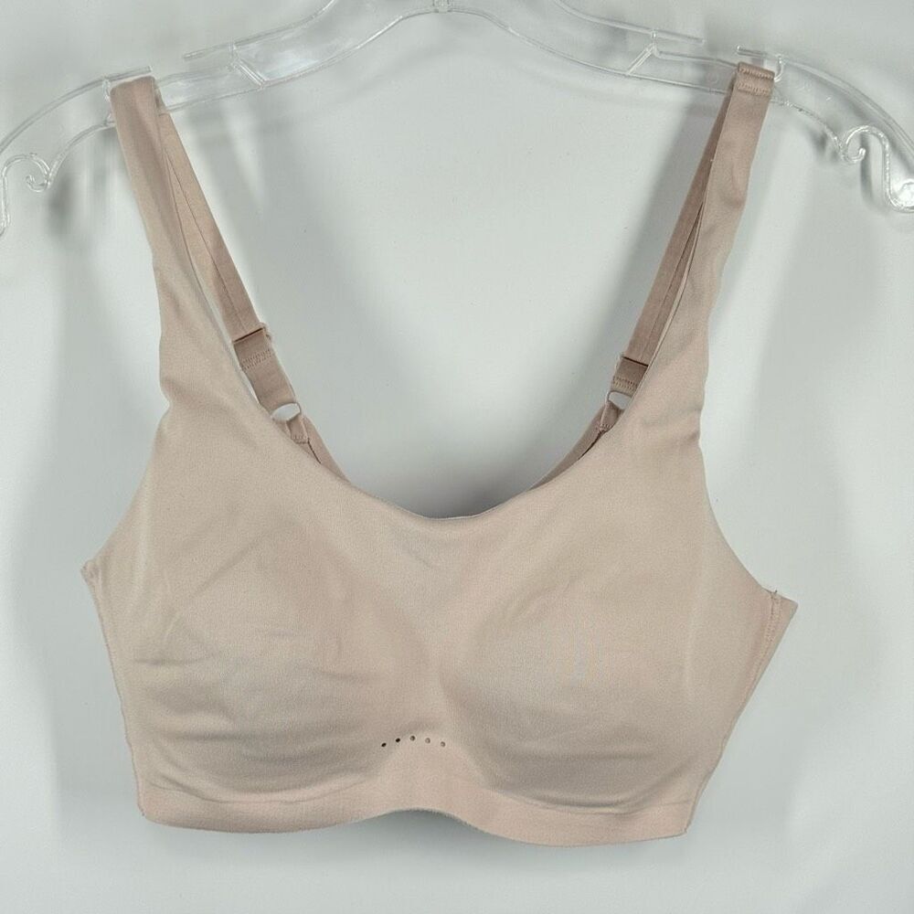 Nike Dri Fit beige sport bra padded no wire size small